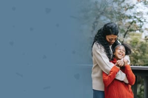 Mother and daughter loving hug