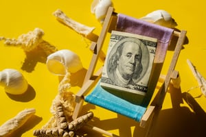 Money hanging out on chair